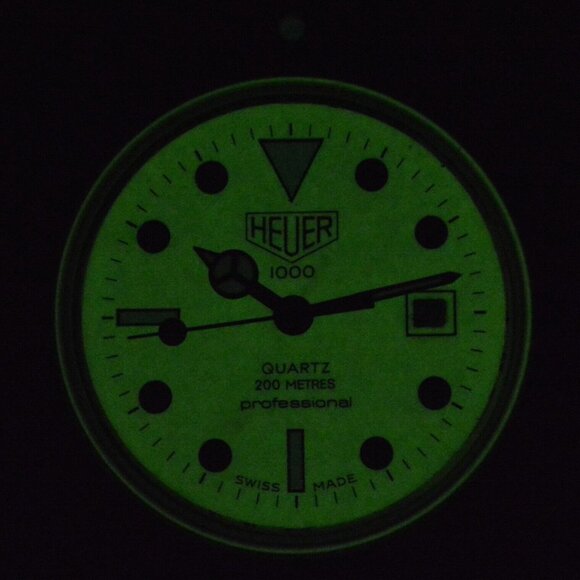 Midsize 32mm Heuer Pre-Tag Luminous 1000 Series SS Watch! Ref: 980.115N w/ B+P! - Picture 14 of 14